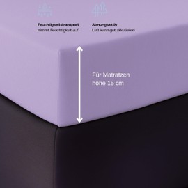 Fitted Sheet 70 x 140 cm Baby Cot Bed Sheet 100% Cotton, Jersey, Cot Fitted Sheet for Mattresses up to 12 cm Height, Lilac