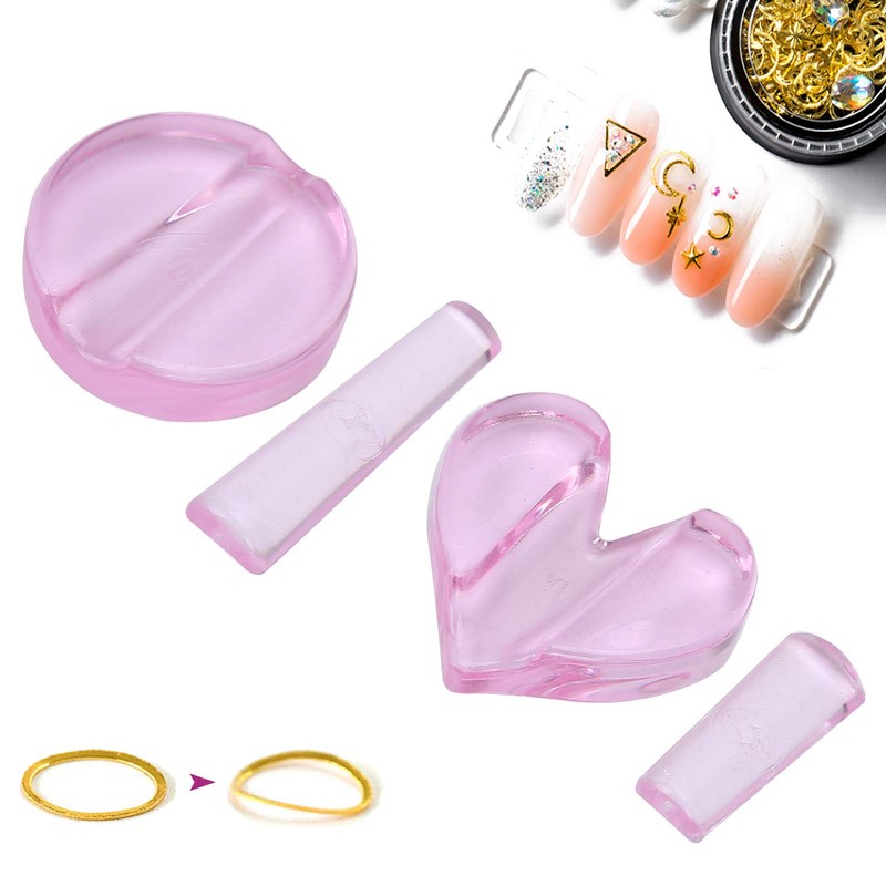 Nail Art Embossed Shape Metal Frame Bends Also 2 Pieces