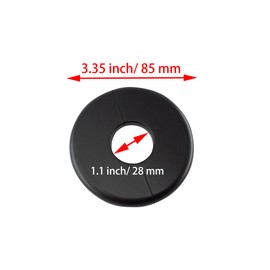bociloy Wall Split Flange 26mm/1"Diameter, ABS Round Self-Adhesive Escutcheon Plate, Wall Hole Decoration Cover, Water Pipe Plate Cover, Black, 2PCS
