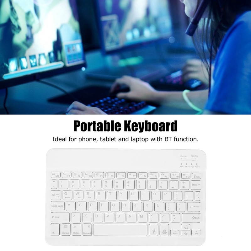 Mini Wireless Keyboard Portable Mini Wireless RGB Backlit Easy Connection