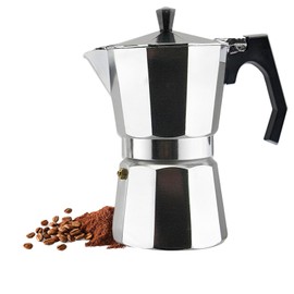 Vaolvpant 2 Cup 100ML 3.3oz Aluminum Moka Pot Classic Stovetop Espresso Coffee Maker Coffeemaker Percolator Moka Express Classic Cafe Maker for Italian and Cuban Café Brewing Silver
