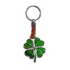 Claro Schmuck Clover Key Pendant with Green Epoxy Resin in