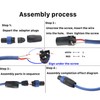 Devinal Professional SpeakOn Speaker Adapter Connectors 4 Pole Plug Twist