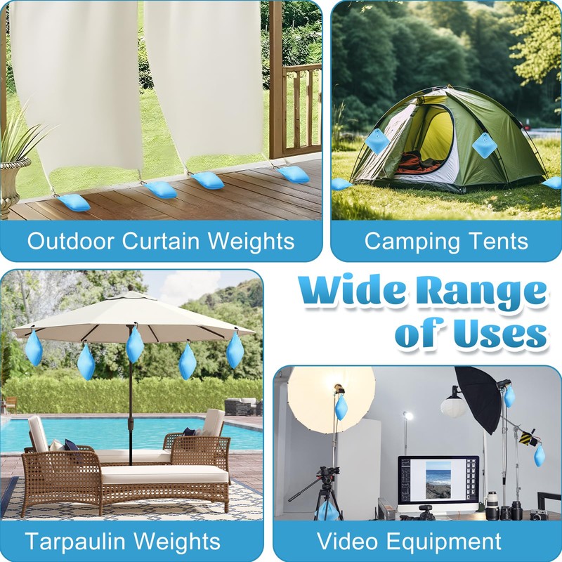 TAINAT 20 Pack Pool Cover Weights with Hooks,Heavy Duty Winter