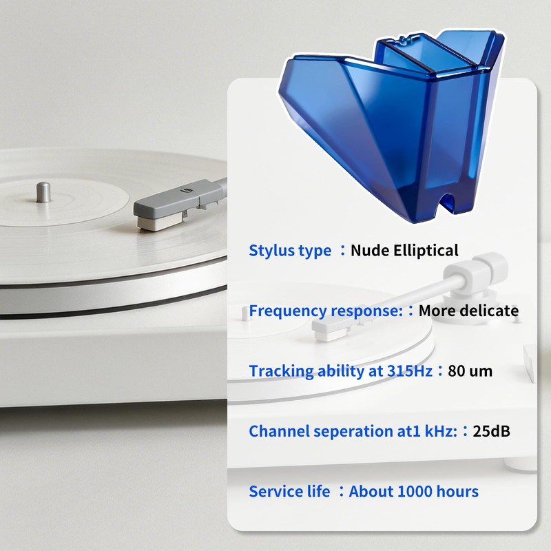 2M ブルー ターンテーブル エリプティカル ダイヤモンド スタイラス 交換用 Ortofon 2M シリーズ