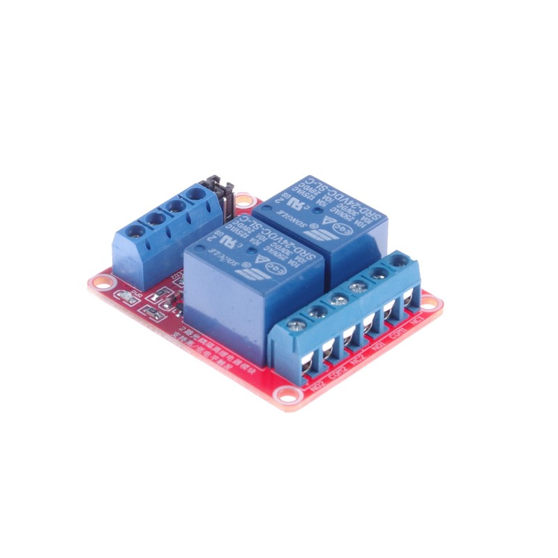 KNACRO 2-Channel 24V Relay Module High Low Level Triggering Optocoupler
