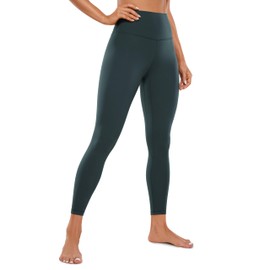 CRZ YOGA Womens Butterluxe High Waisted Yoga Leggings 25" - Double Seamed Buttery Soft Comfy Athletic Gym Workout Pants Forest Dark Green Medium