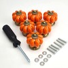 CYILIUEN Pumpkin Ceramic Knobs with Screw Gasket and Screwdriver Orange