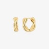 Gold&Deer 14K Goldfield Volume Twist One-Touch Earrings White Gold /
