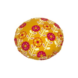 minimynimo Bead Cushion, Small, Round, Northern Europe, Orange, Brown (Pinwheel, Yellow, S)