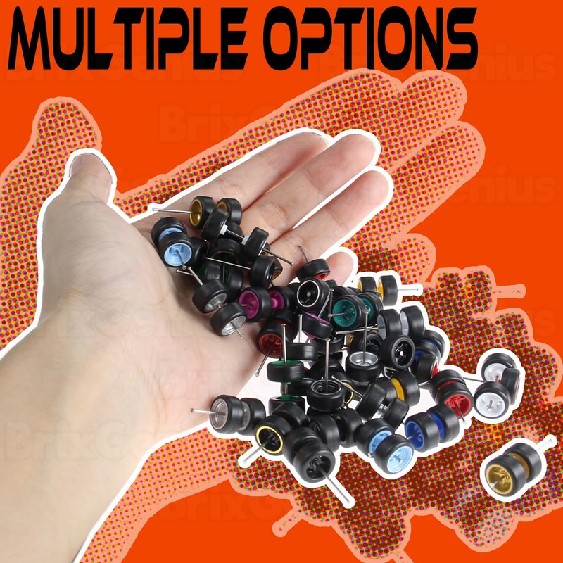 1/64 Wheel Mix/Random Real Riders Wheel Rim Tire Set for