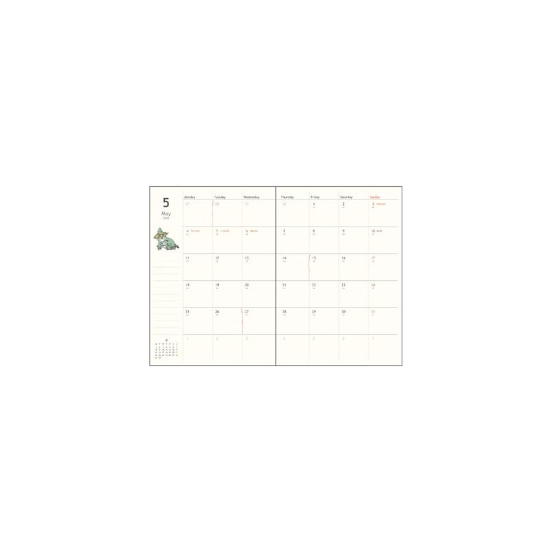 Sunstar Stationery Moomin Planner 2026 Monthly B6 Flyer S2958848