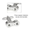 FFangBox,2 Pcs Cufflinks Bike Chain Cuff Links Copper Cuff Pins