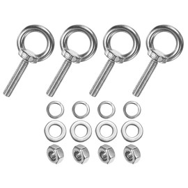 M METERXITY 4-Sets Stainless Eyebolt M8x40mm Shoulder Lifting Eye Bolt with Nuts Washers Male Screw Thread Ring Shoulder Eye Bolts Length 1.57 Inch for Suspending/Fastening