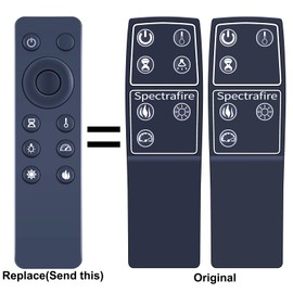 Replacement Remote for Twin Star Classic Flame Electric Fireplace Heater