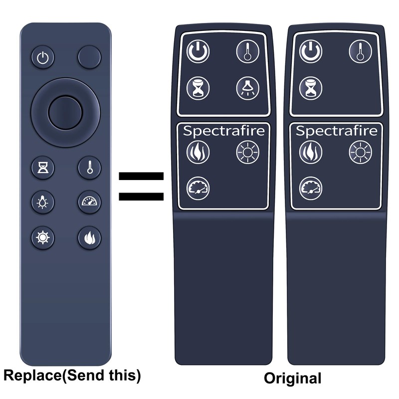 Replacement Remote for Twin Star Classic Flame Electric Fireplace Heater