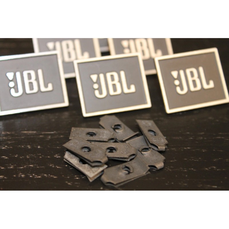 JBL Two New JBL Metal Badges-Includes Spring Washers-Double Sided Tape
