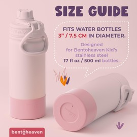 Bentoheaven Silicone Water Bottle Boot - Noise & Scratch Protector Sleeve for 3-inch Diameter Bottles, Tumbler & Cup (17-40 oz), Bottom Protective Bumpers, Water Bottle Accessories (Pink)