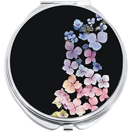 NewCharms Colorful Flowers Compact with Mirrors - Perfect Pocket and Purse Size Folding Mirror for Applying Make Up Anywhere
