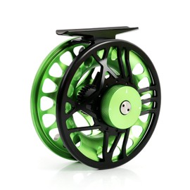 Maxcatch TimeFly 5/6/7/8wt Fly Reel CNC Machined Cut Aluminum Teflon Disc Drag System Fly Fishing Reel (Lemon Green, 7/8wt)