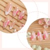 Spring Summer Flower Press on Nails with White French Tip