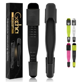 GOCHA Gadgets | Adjustable Measuring Spoon | Double End Adjustable Scale Teaspoon Scoop | Multi Scale Levels (0.5ml/gm - 13ml/gm) | Best Kitchen Helper for Tea, Coffee, Spices, or Liquid (Black)