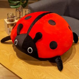 WUFUVAP 16 Inch Cute Ladybug Plush Realistic Ladybug Stuffed Animal Ladybird Plush Toy Stuffed Lady Beetle Plushie Pillow Gift for Kids