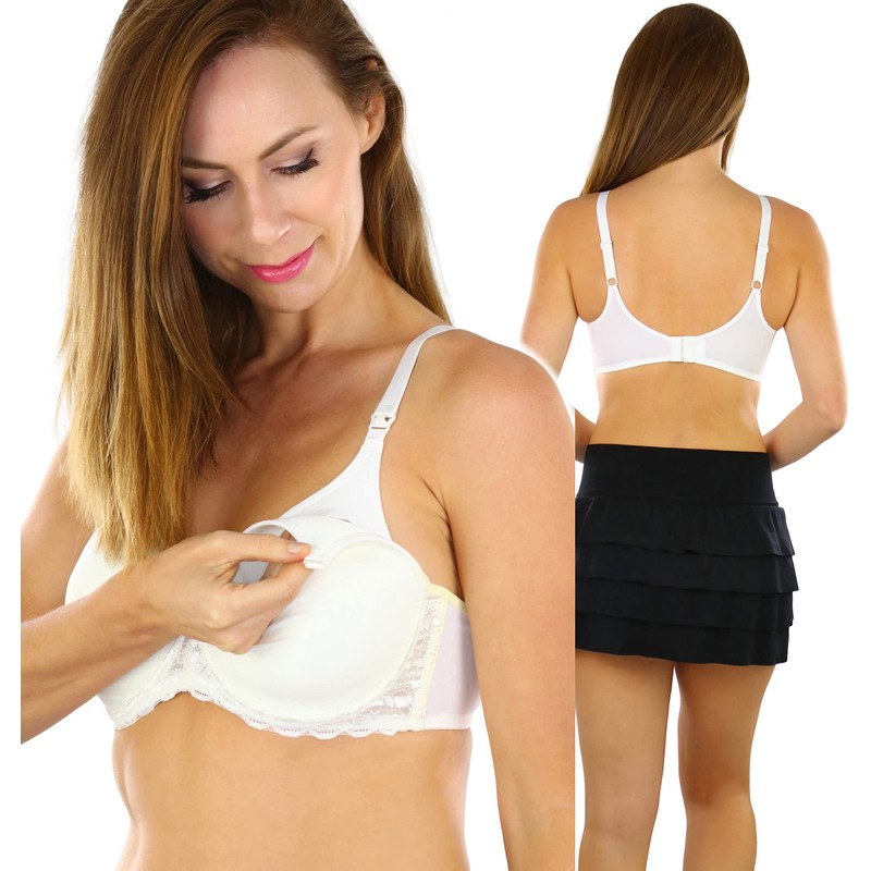 ToBeInStyle Bralettes de lactancia sin costuras para mujer, Individual: borde