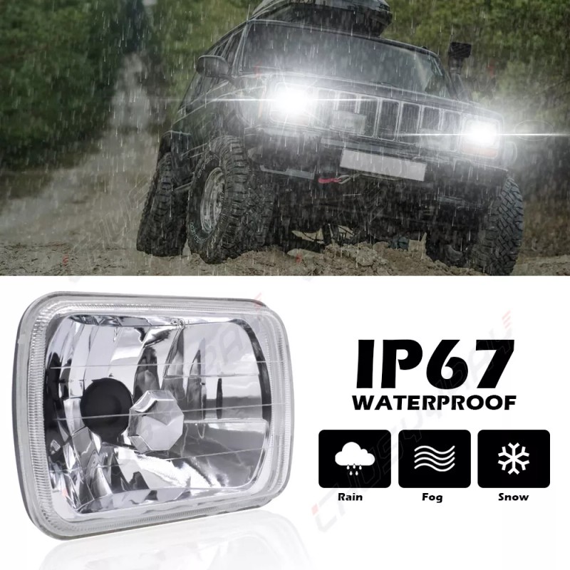 CHUSYYRAY Pair 5x7" 7x6" LED Headlights Hi/Lo DRL fit Toyota