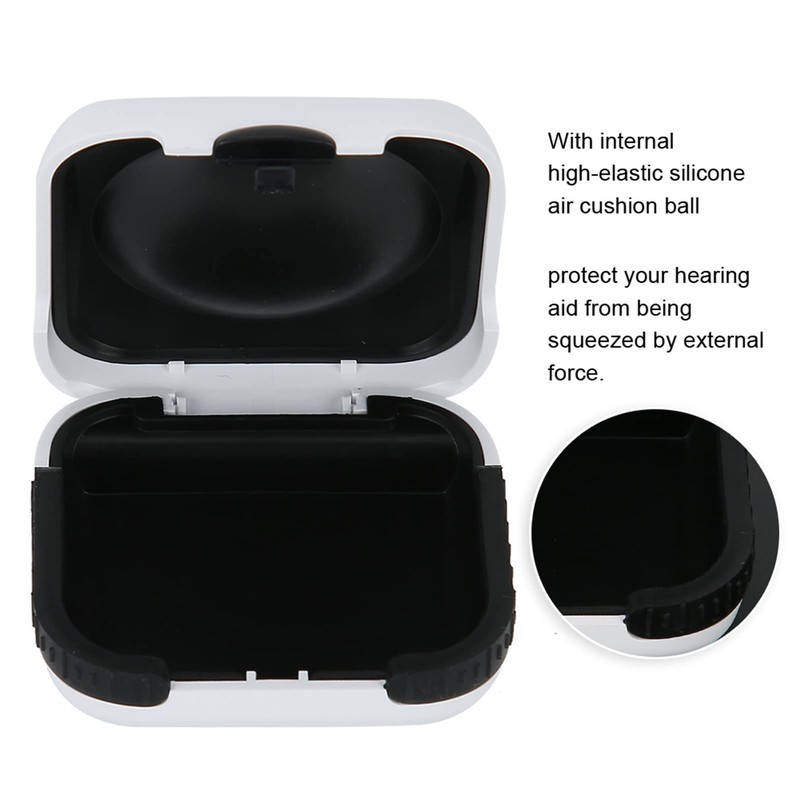 Haosie Hearing Aid Case, 2.6 x 2.6 x 1in ABS