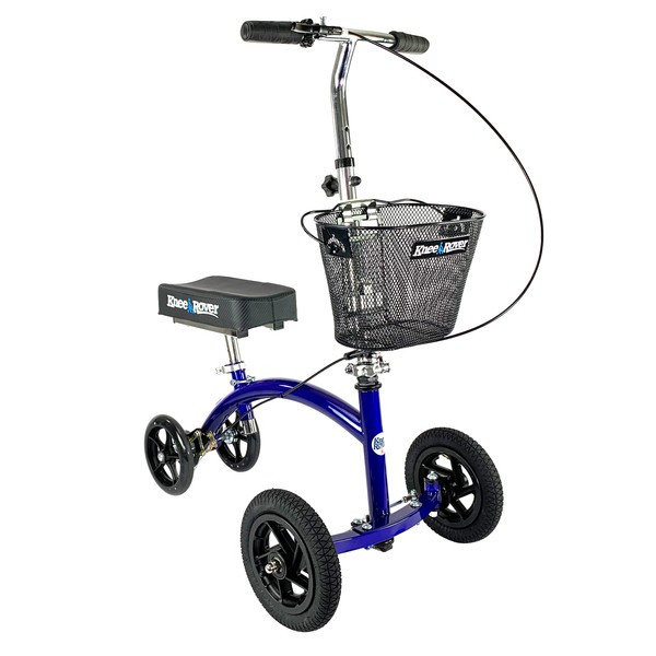 KneeRover Hybrid Knee Walker - All New Featuring KneeCycle Knee Scooter with All Terrain Front Axle Upgrade