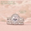 Wuziwen 4 Carats Wedding Engagement Band Rings for Women Sterling