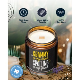 Grammy Candle, Best Sentimental Grammy Gifts for Grandma from Grandchildren, Unique Premium Quality Birthday and Mother's Day Gifts, Ideal Gift for Birthday, Christmas, Special Occasions, Gift-Ready