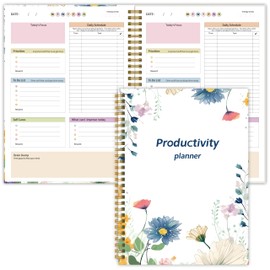ADHD Daily Planner - Productivity Planner & Undated Task Management Organizer for Neurodivergent Adults, Focused Planner for Men & Women - B5 Colorful Flowers