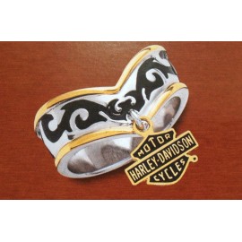 Harley-Davidson® On the Move Ladies Charm Ring Sz 5 by Franklin Mint (D4J8549)