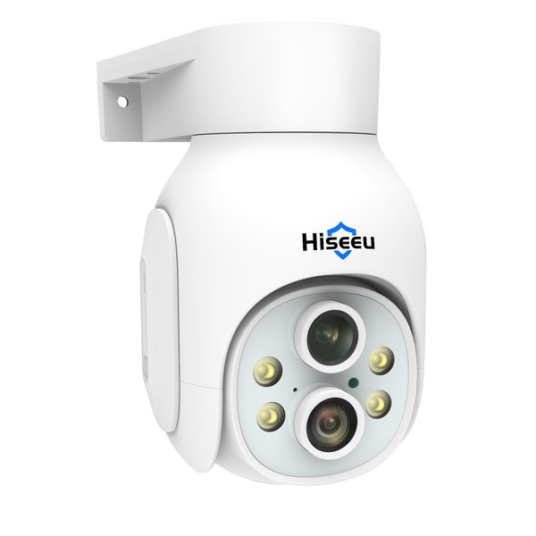 Hiseeu 3MP Dual Lens Security Camera Wireless WiFi 2.4GHz Outdoor,
