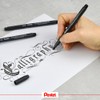 Pentel Pointliner Calligraphy S20P-C30A Fineliner with Metal Calligraphy Tip, Black,