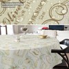 ANRO Oilcloth Tablecloth Wax Tablecloth Washable Garden Tablecloth Round Oval