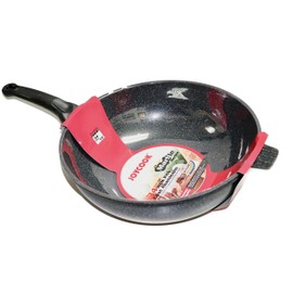 Joycook Durastone Marble Coated Cast Aluminum Nonstick Wok Pan, 14-inch