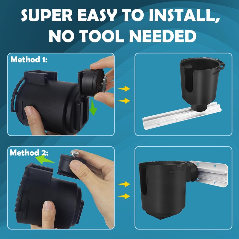 EUPHENG Eupeng Multi-Functional Kayak Cup Holder Track Mount Non-Slip Design