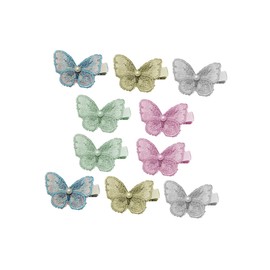 SAFIGLE 10Pcs Butterflies Hair Clips with Alligator Teeth Non Slip Grip Embroidered Hairpins for Hair Accessories for Parties Birthdays and Daily Wear