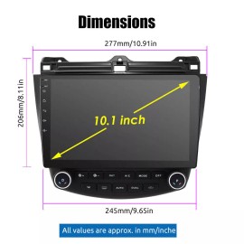 Apple CarPlay For Honda Accord 7 2003-2007 Android 13 Car Stereo Radio GPS Wifi