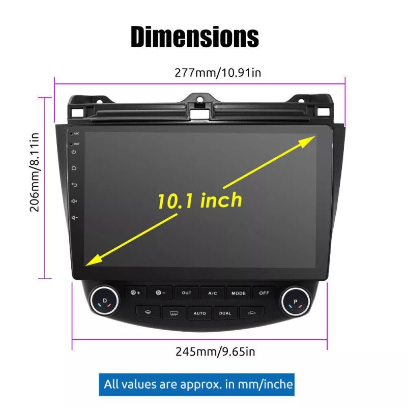 Apple CarPlay For Honda Accord 7 2003-2007 Android 13 Car