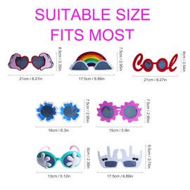 Qunonaty Funny Party Sunglasses - 12 Pack Novelty Glasses, Cool Party Masks, Summer Party Favors, Funny Photo Booth Props, Crazy Sunglasses for Adults & Kids