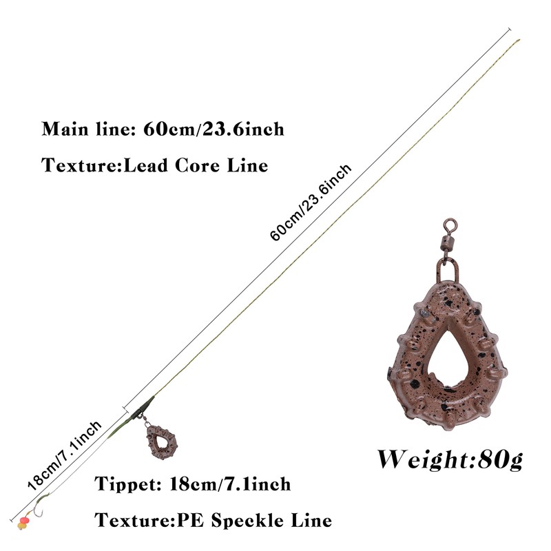 Carp Fishing Rigs Kit Carp Hair Rigs with Carp Sinker