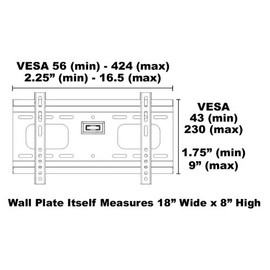 Ultra-Slim Black Adjustable Tilt/Tilting Wall Mount Bracket for Westinghouse SK-32H640G 32" inch LCD HDTV TV/Television - Low Profile