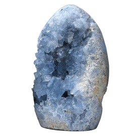 FZBHRO Extra Large Blue Celestite Cluster Geode Healing Crystal Stone Collection Mineral Specimen Home Office Decor Meditation Gifts 5.5-6.6 Pound