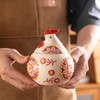 Yaroocvn Ceramic Chicken-Shaped Seasoning Jar, Kitchen Condiment Box with Spoon