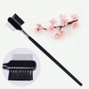 2Pcs Eyebrow Brush with Metal Teeth Eyelash Comb Separator Brow