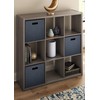ClosetMaid 4590 Decorative Open Back 9-Cube Storage Organizer, Graphite Gray
